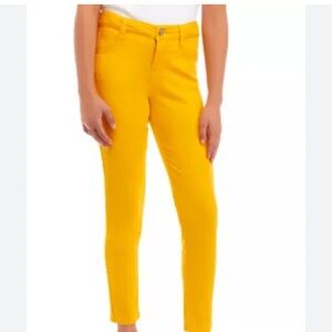 crown & ivy Bright Yellow Girls Skinny Pants